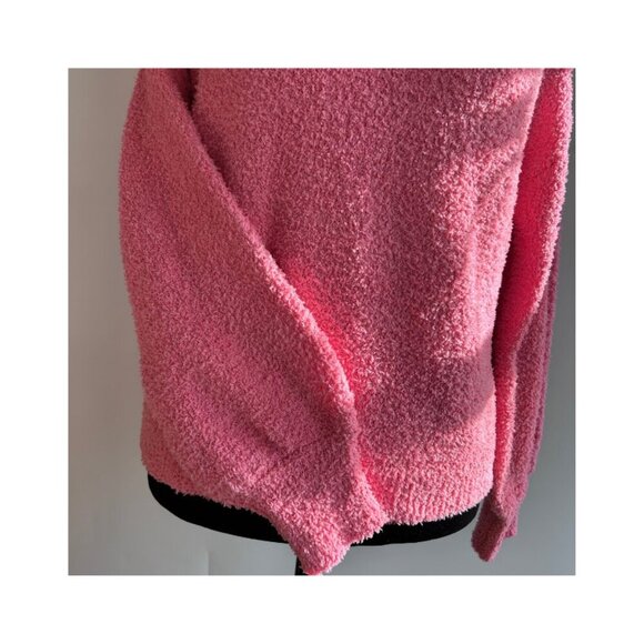 NWT SANCTUARY Fuzzy V Neck Pullover Sweater Women's Large, 12/14 Strawberry - Picture 4 of 5